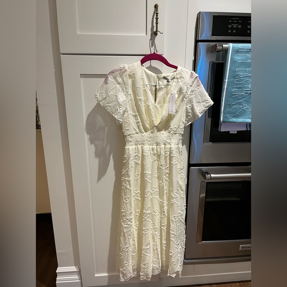 NWTs Baltic Born Evelyn Smocked Maxi Dress in Off White - Picture 2 of 11